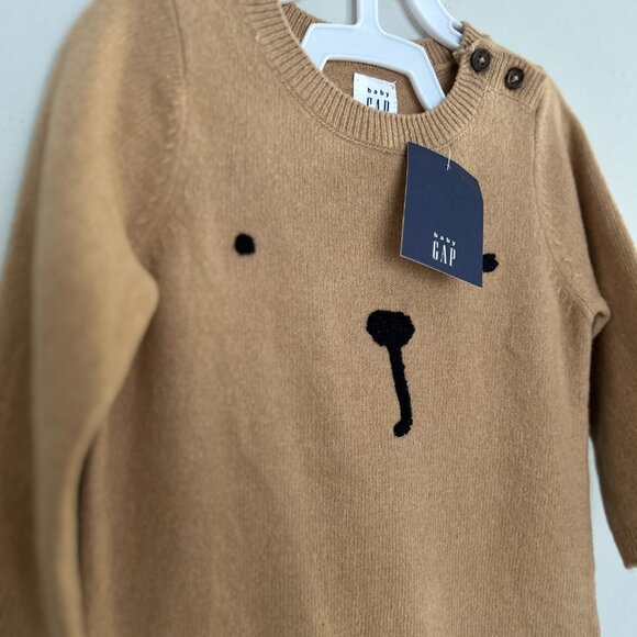 NWT 6-12 Months GAP Baby Brannan Bear Sweater One-Piece - Picture 2 of 5